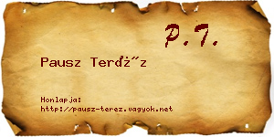Pausz Teréz névjegykártya
